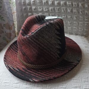 San Diego Hat Company Red and Black Fedora